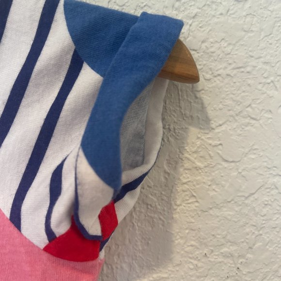 Mini Boden White and Blue Flutter Sleeve Sundress - Picture 6 of 7